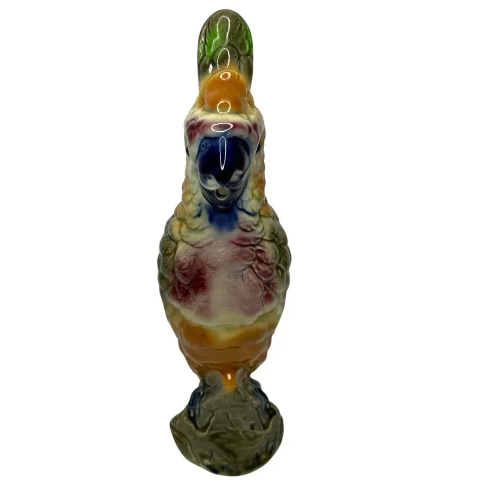 Antique French Majolica Parrot Pitcher Keller Guerin St. Clément‎ Mold 468